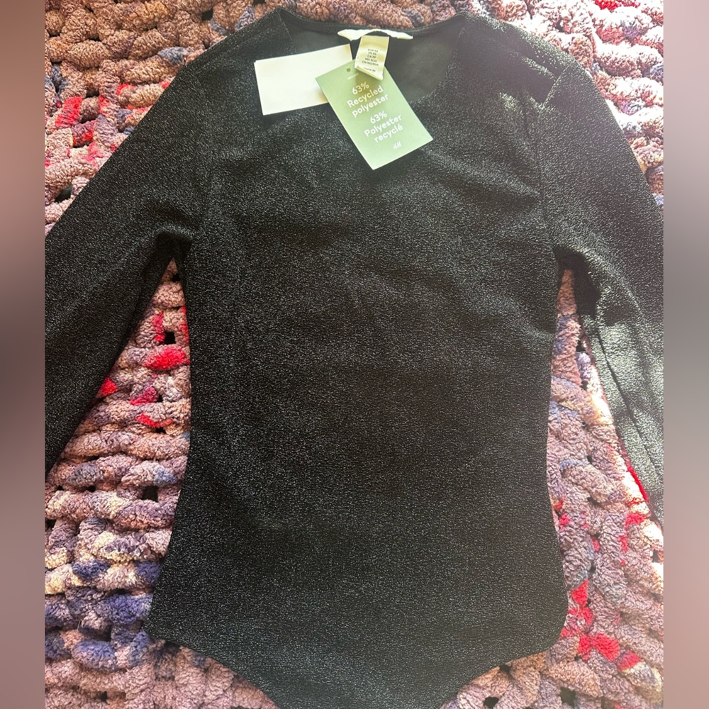 h&m black sparkly bodysuit